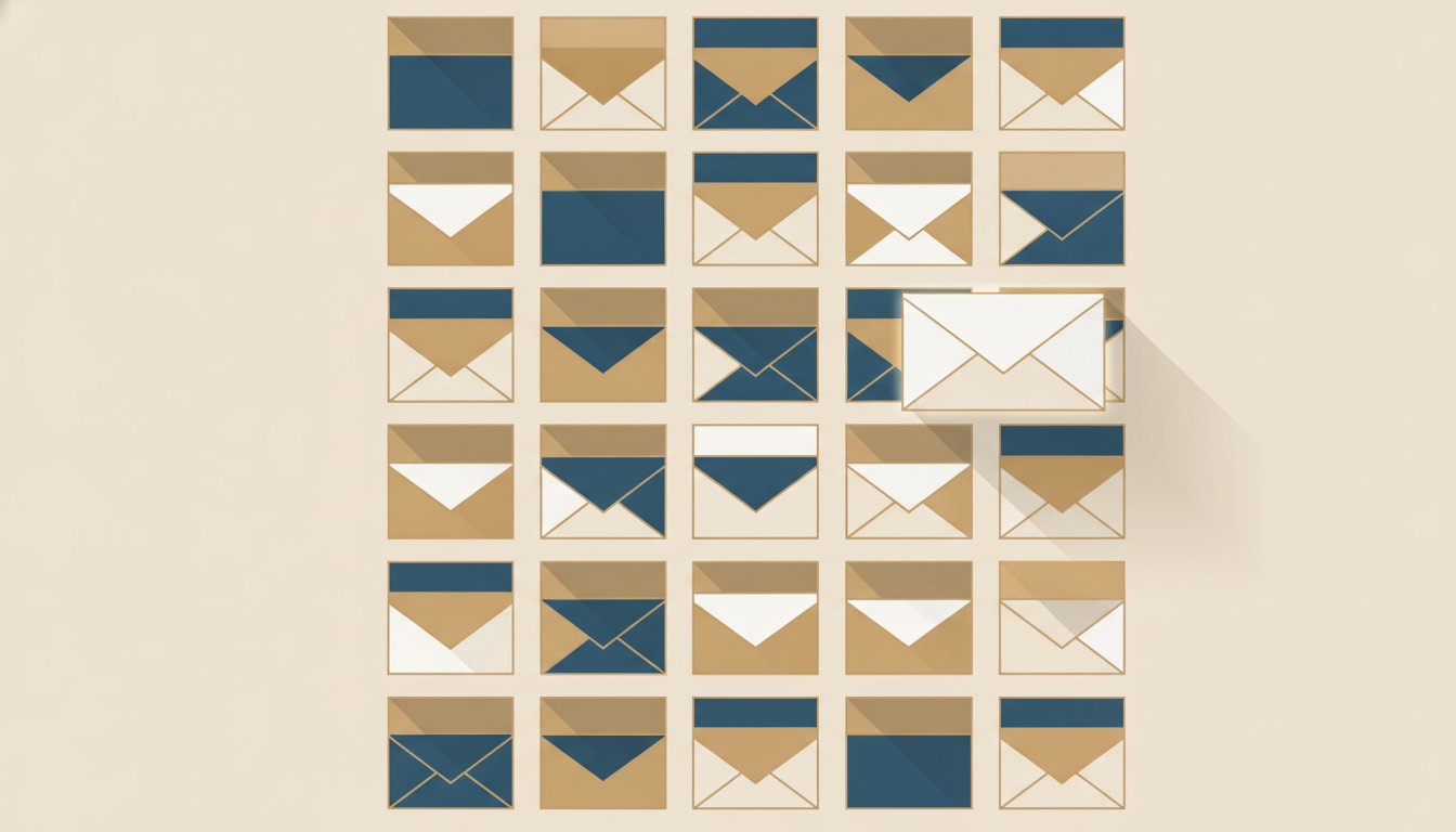 Casiers de courrier professionnels avec un pli mis en évidence