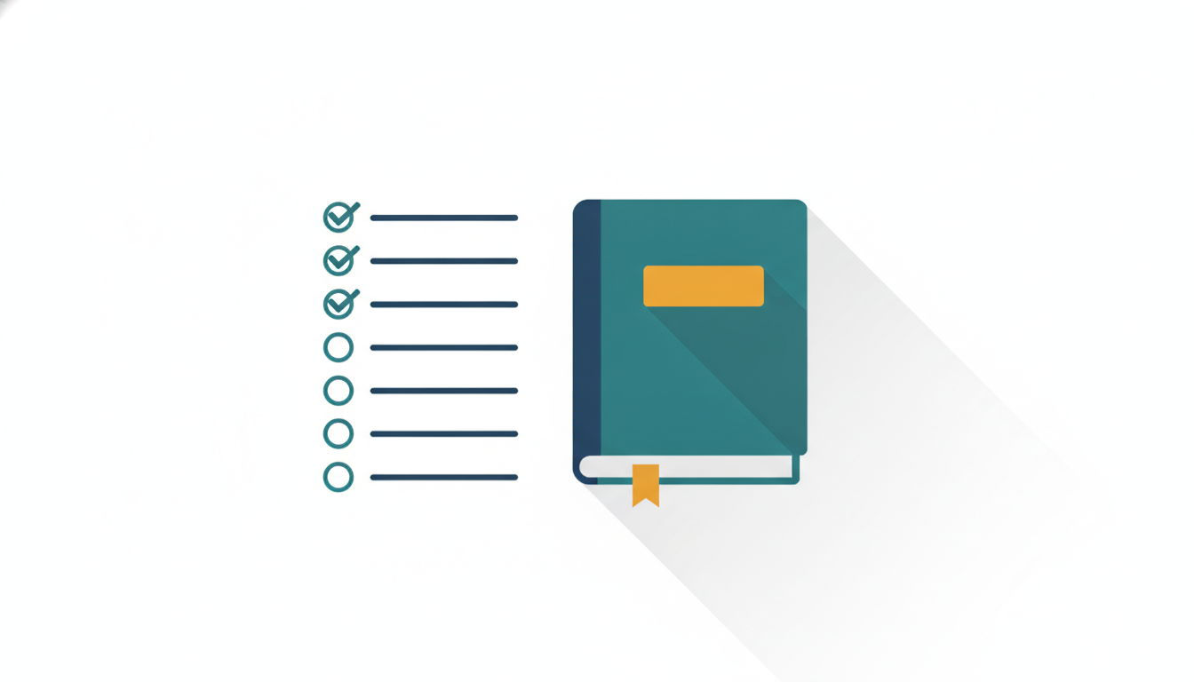 Illustration d'une liste de contrôle de fin d'exercice