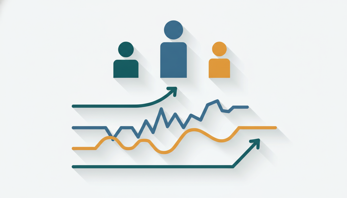 Illustration d'indicateurs de ressources humaines suivis dans le temps